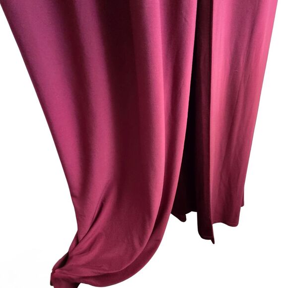 NWT OLEG CASSINI Wine Rhinestone Keyhole Sheath Gown 16 Formal - Picture 11 of 16